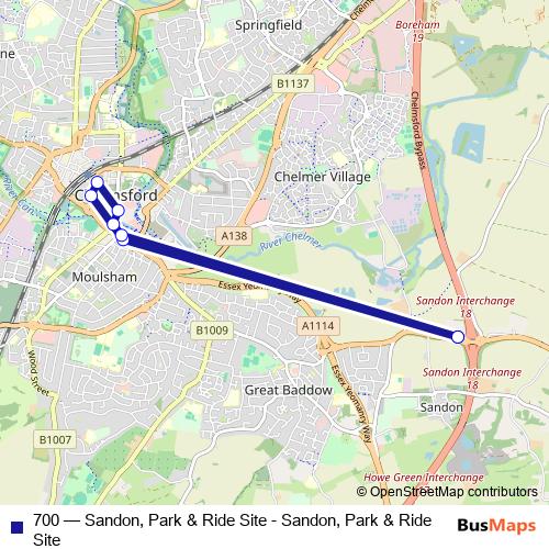 700 bus Line Map