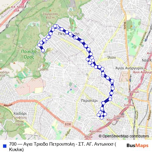 700 bus Line Map