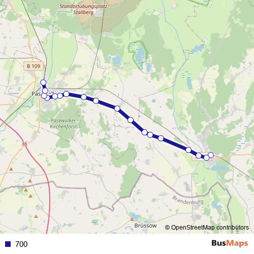700 bus Line Map