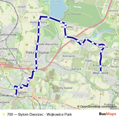 700 bus Line Map