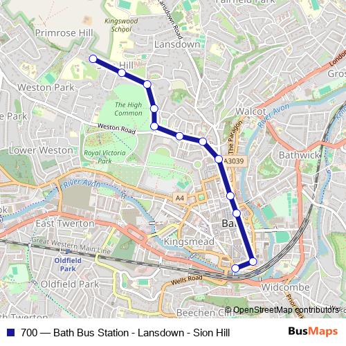 700 bus Line Map