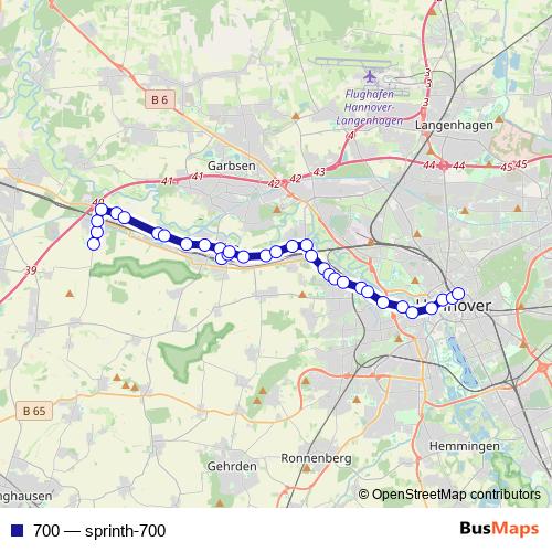 700 bus Line Map