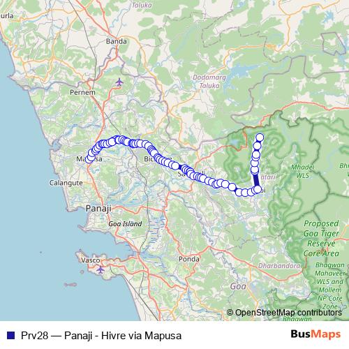 Prv28 bus Line Map