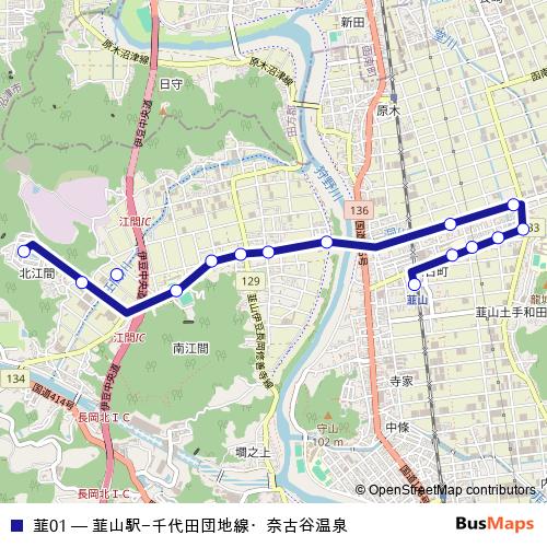 韮01 bus Line Map