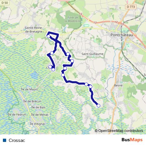 Crossac bus Line Map