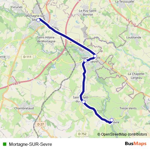 Mortagne-SUR-Sevre bus Line Map