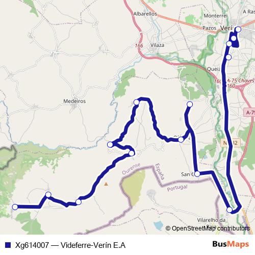 Xg614007 bus Line Map