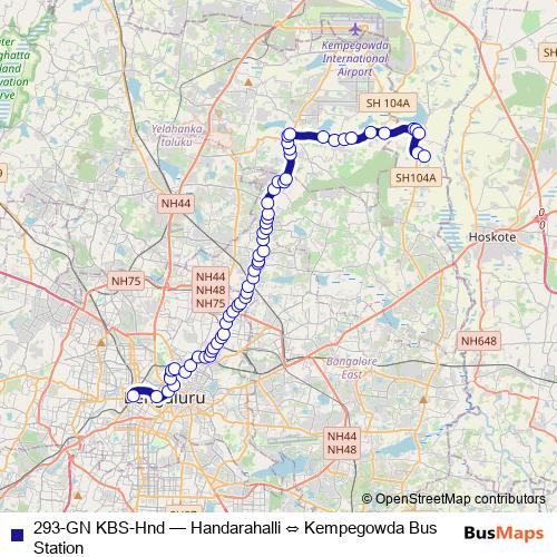 293-GN KBS-Hnd bus Line Map