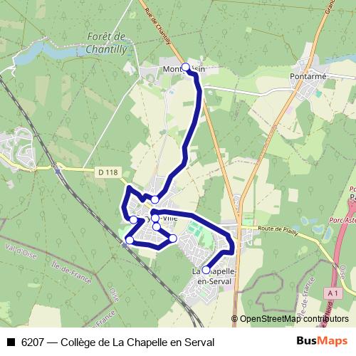 6207 bus Line Map