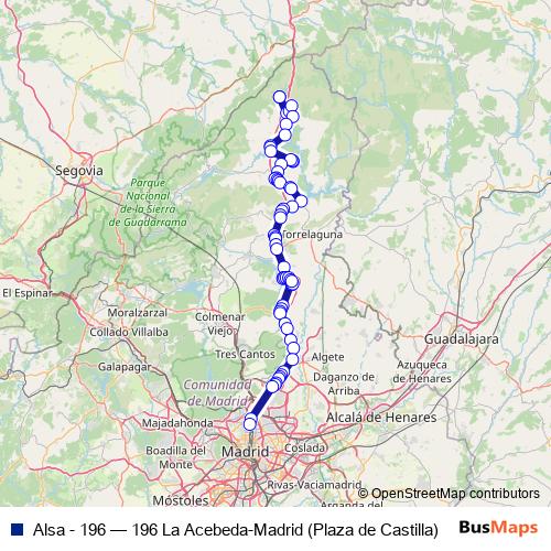 Alsa - 196 bus Line Map