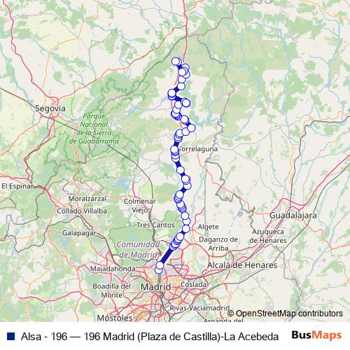 Alsa - 196 bus Line Map