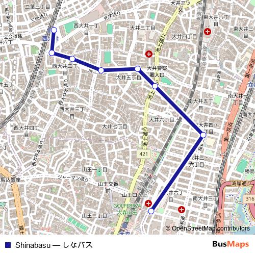 Shinabasu bus Line Map