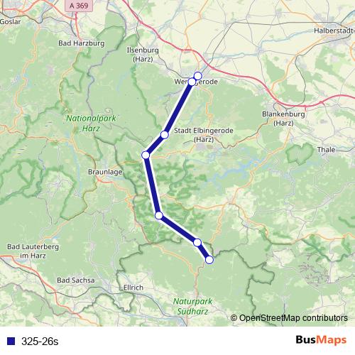 325-26s bus Line Map