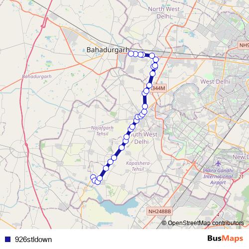926stldown bus Line Map