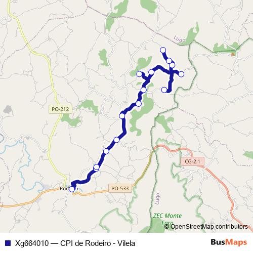 Xg664010 bus Line Map