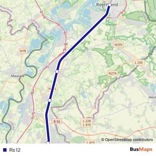 Rs12 bus Line Map