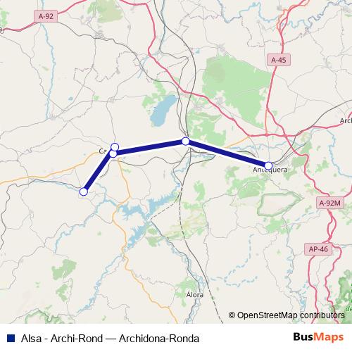 Alsa - Archi-Rond bus Line Map