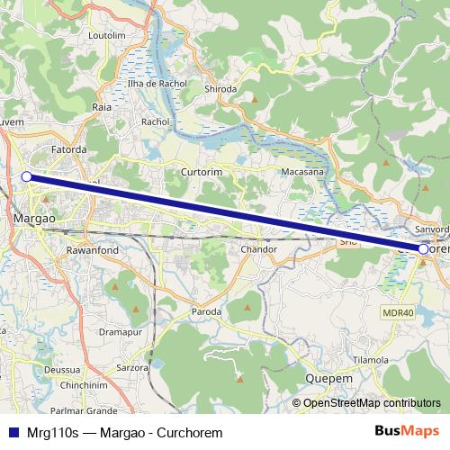 Mrg110s bus Line Map