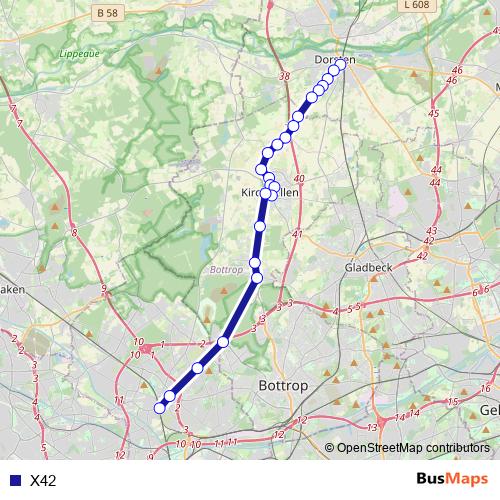 X42 bus Line Map