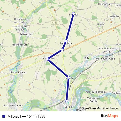 7-15-201 bus Line Map