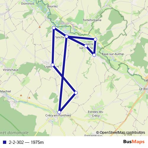 2-2-302 bus Line Map