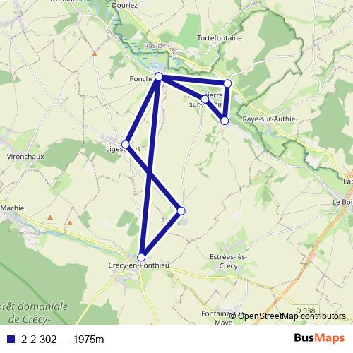 2-2-302 bus Line Map