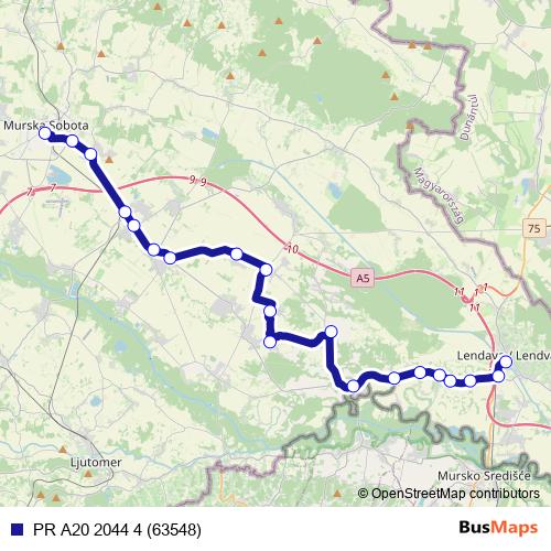 PR A20 2044 4 (63548) bus Line Map