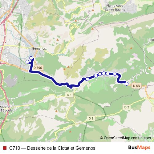C710 bus Line Map