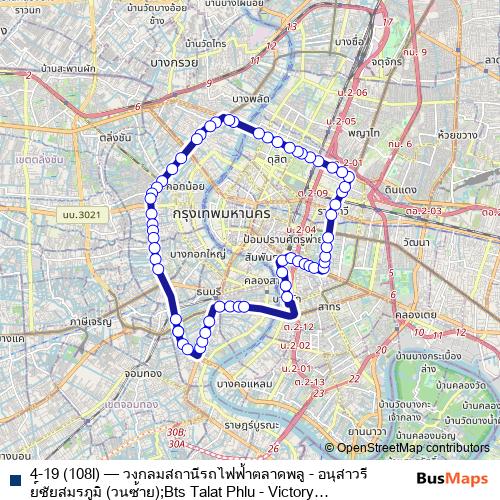 4-19 (108l) bus Line Map