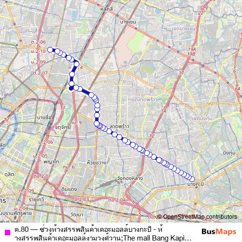 ต.80 bus Line Map