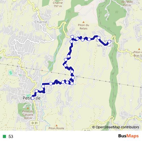 53 bus Line Map