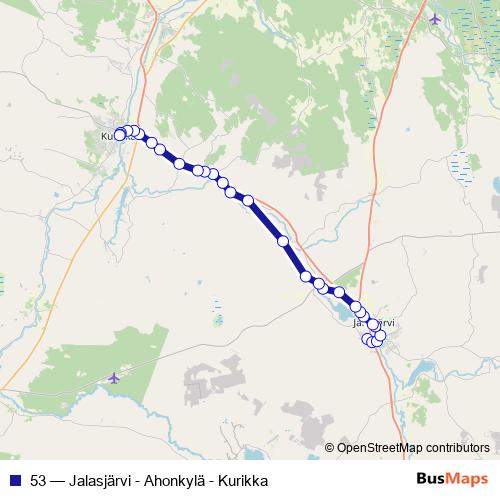 53 bus Line Map