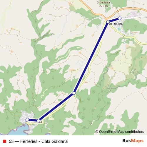 53 bus Line Map