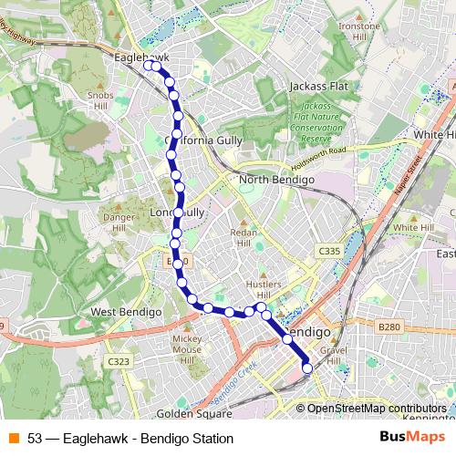 53 bus Line Map