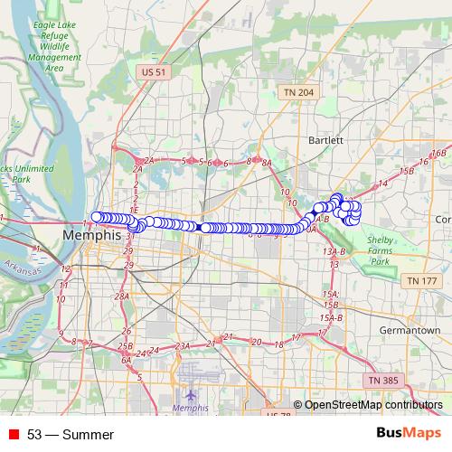 53 bus Line Map