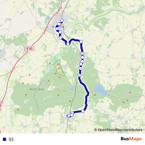 53 bus Line Map