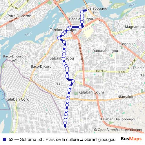 53 bus Line Map