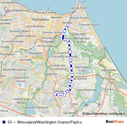53 bus Line Map
