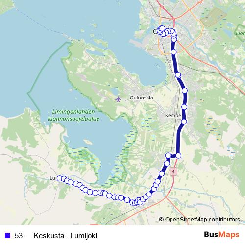 53 bus Line Map