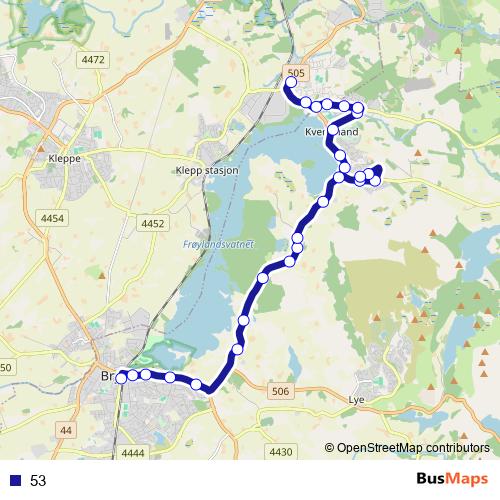 53 bus Line Map
