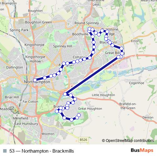 53 bus Line Map