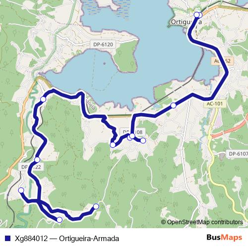 Xg884012 bus Line Map