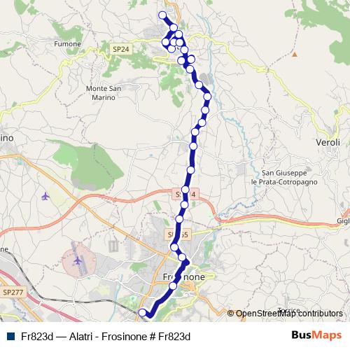 Fr823d bus Line Map