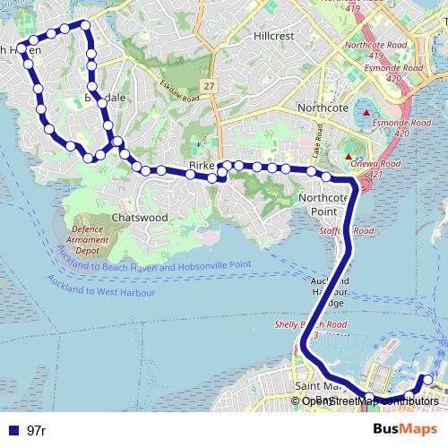 97r bus Line Map