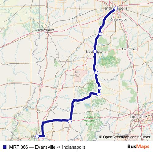 MRT 366 bus Line Map