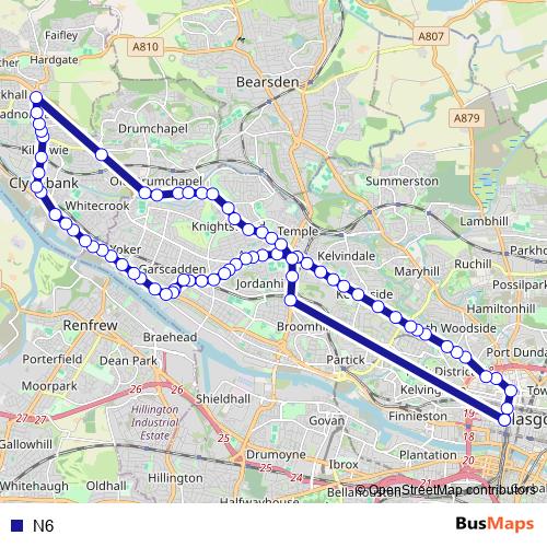 N6 bus Line Map