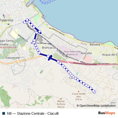 N6 bus Line Map