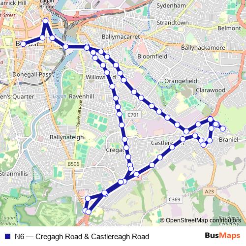 N6 bus Line Map