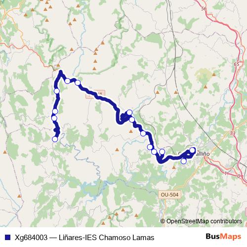 Xg684003 bus Line Map
