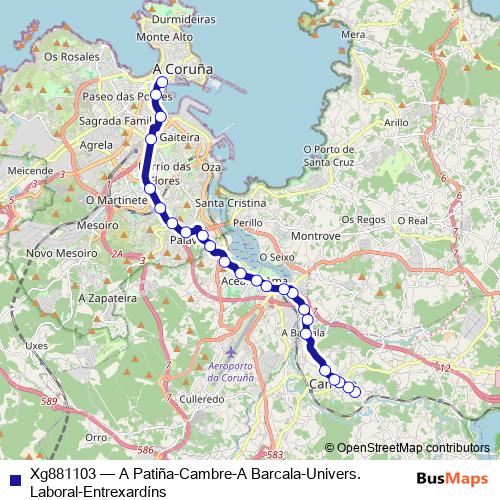 Xg881103 bus Line Map